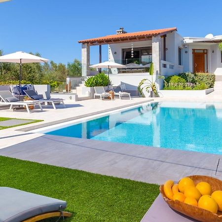 Villa Ampelaki - Premium Villa With Heated Pool Kounoupidhianá Exteriér fotografie