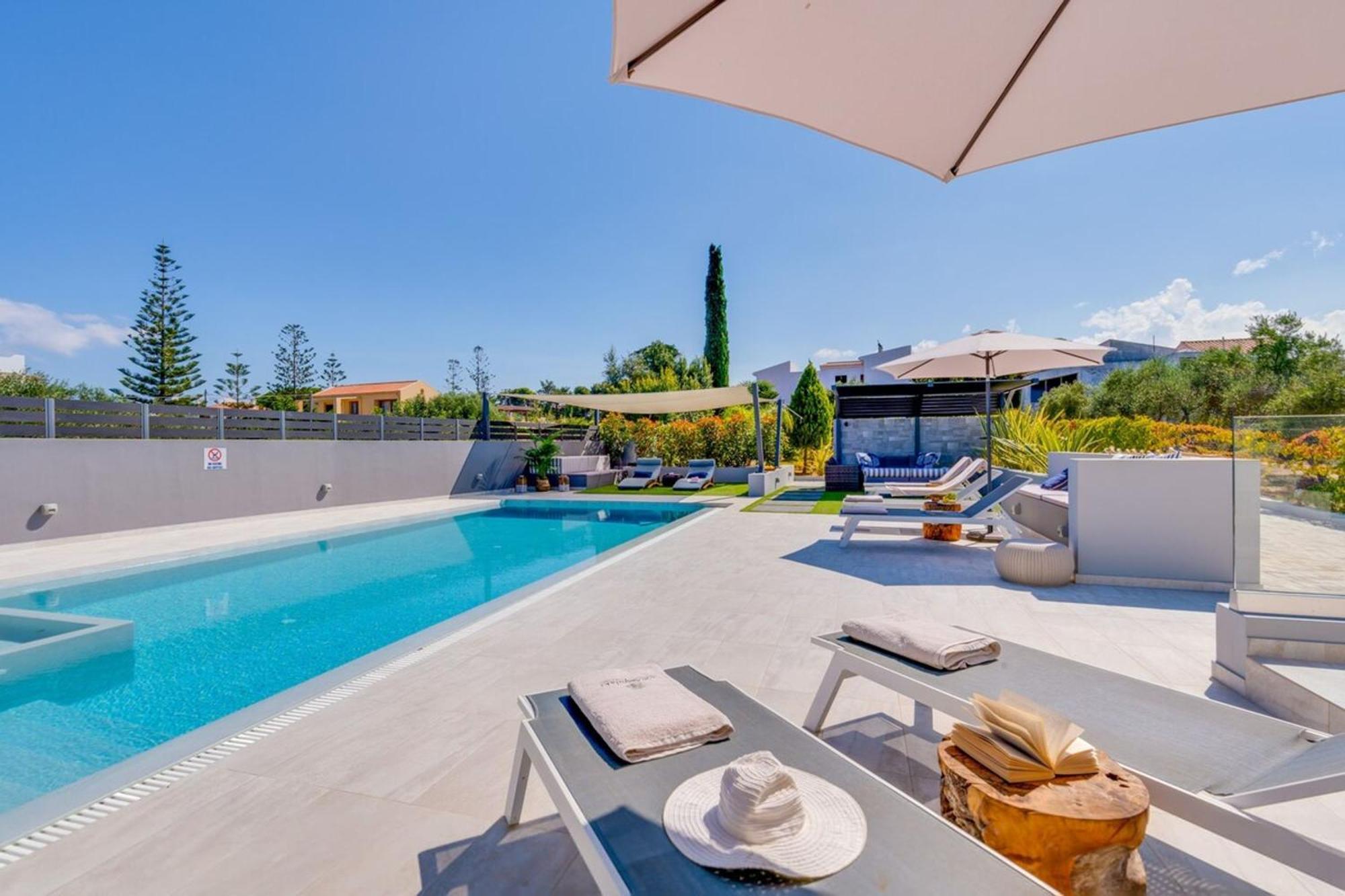 Villa Ampelaki - Premium Villa With Heated Pool Kounoupidhianá Exteriér fotografie