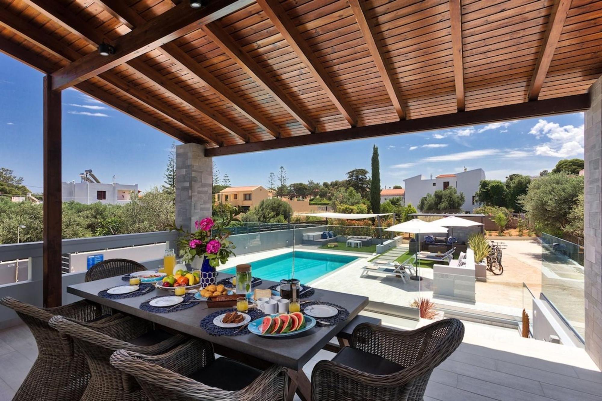 Villa Ampelaki - Premium Villa With Heated Pool Kounoupidhianá Exteriér fotografie